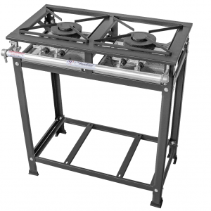 FOGÃO STANDARD - 2 BOCAS DUPLAS - 30X30 P5 - GRELHA DE AÇO 