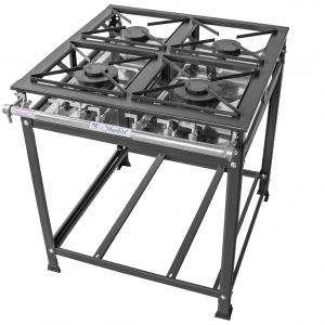 FOGÃO STANDARD - 4 BOCAS 2QS/2QD- 30X30 P5 - GRELHA DE AÇO 