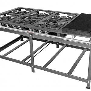 FOGÃO LUXO - 6 BOCAS - 3QS/3QD – 40X40 – P8 – COM CHAPA 