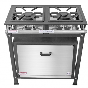 FOGÃO STANDARD – COM FORNO - 2 BOCAS DUPLAS - 30X30 P5 - FERRO FUNDIDO